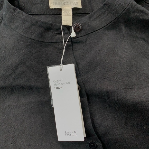 NWT Eileen Fisher 100% Linen Midi Shirt Dress - Picture 4 of 7